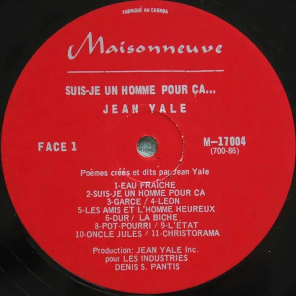 Jean Yale : Suis-Je Un Homme Pour Ça... (LP, Album)