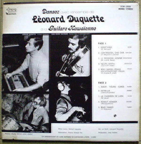 Léonard Duquette Et Son Ensemble : Dansez Avec L'Ensemble De Léonard Duquette À La Guitare Hawaienne (LP, Album)