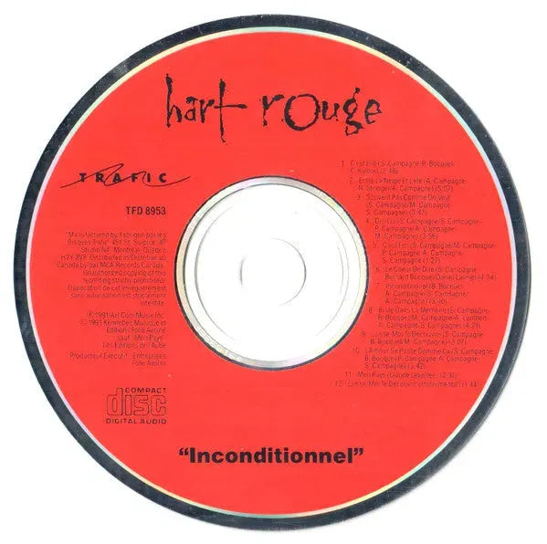 Hart Rouge : Inconditionnel  (CD, Album)