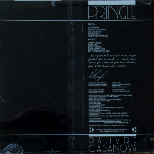 Pringle* : Pauvre Casanova (LP)