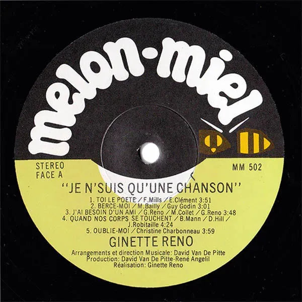 Ginette Reno : Je Ne Suis Qu'Une Chanson (LP, Album)