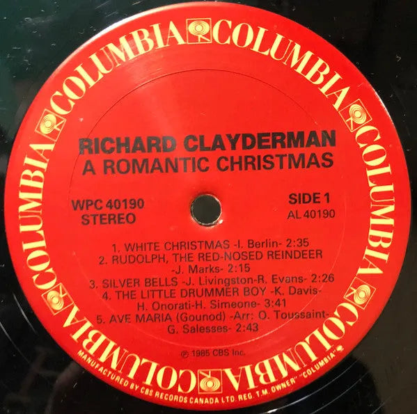 Richard Clayderman : A Romantic Christmas (LP, Album)