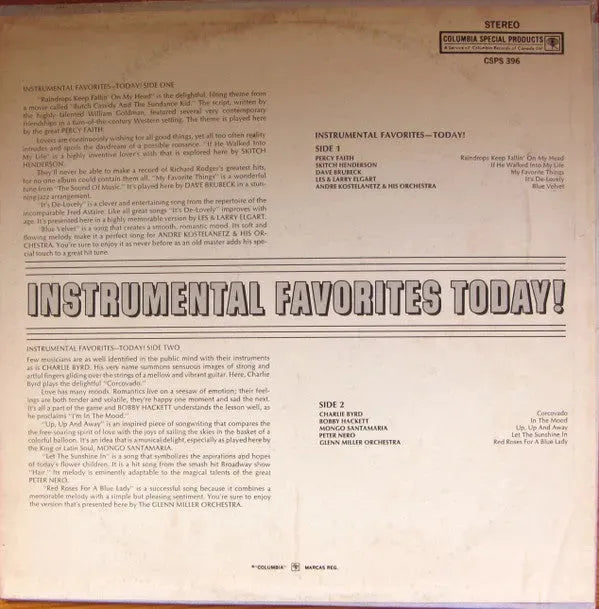 Various : Instrumental Favorites Today (LP, Comp)