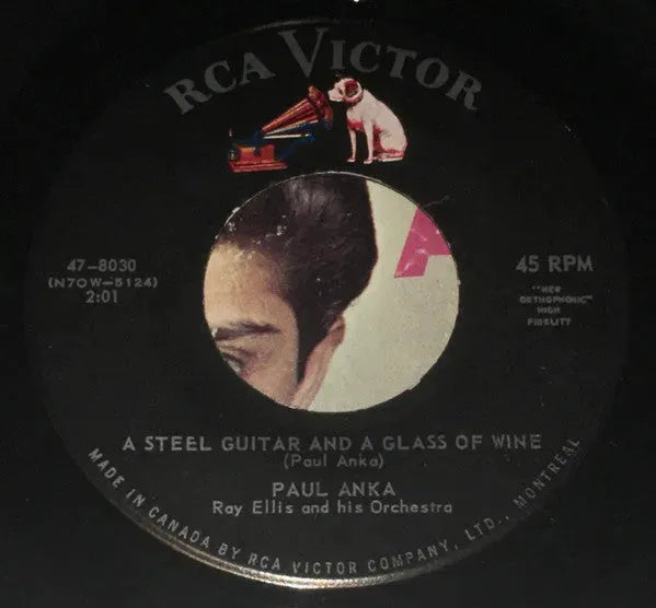 Paul Anka : A Steel Guitar And A Glass Of Wine / I Never Knew Your Name (7", Single)