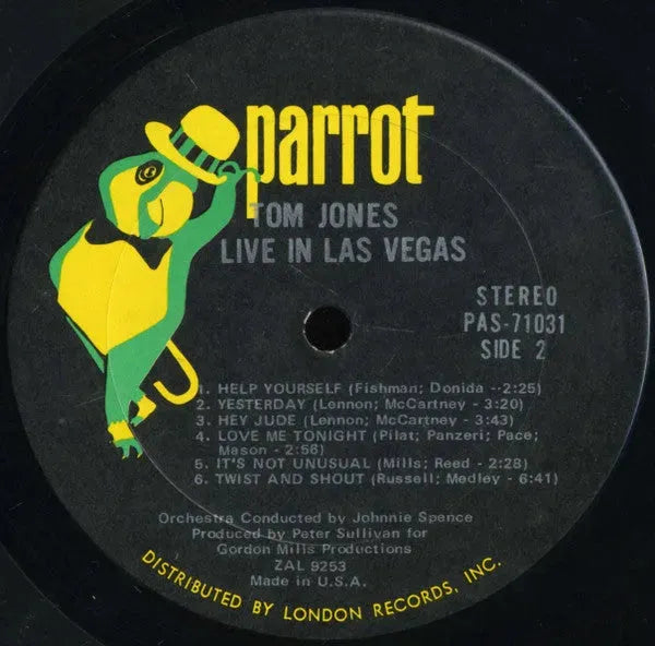 Tom Jones : Live In Las Vegas (LP, Album)