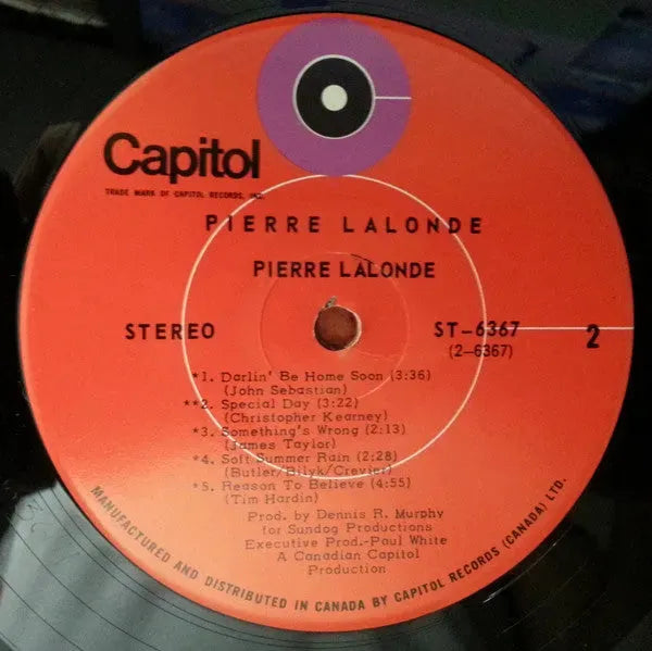 Pierre Lalonde : Pierre Lalonde (LP, Album, Red)