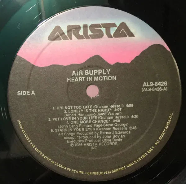 Air Supply : Hearts In Motion (LP, Album)