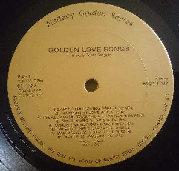 The Eddy Starr Singers : Golden Love Songs (LP, Album)