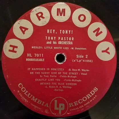 Tony Pastor And His Orchestra : Hey, Tony! (LP, Album)