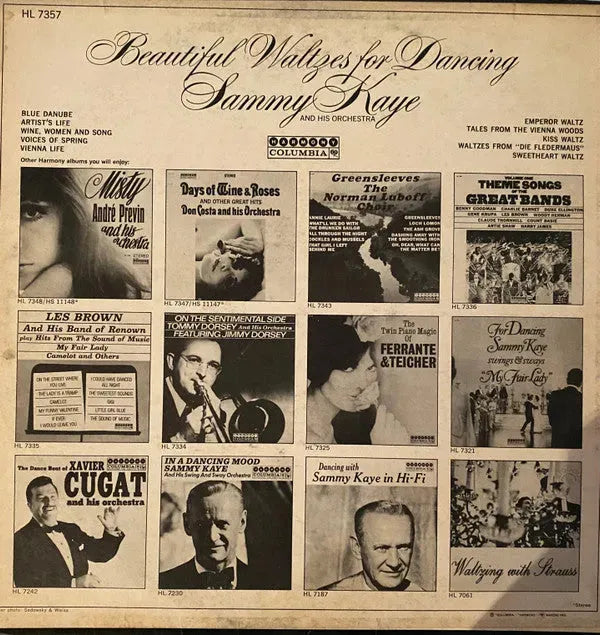 Sammy Kaye And His Orchestra : Beautiful Waltzes For Dancing (LP, Album, Mono)