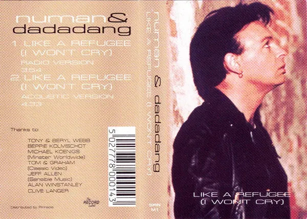 Gary Numan & Dadadang : Like A Refugee (I Won't Cry) (Cass, Single)