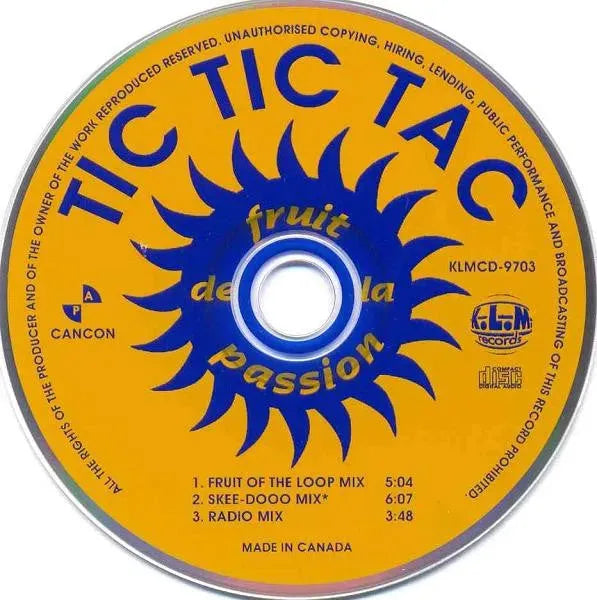 Fruit De La Passion : Tic Tic Tac (CD, Maxi)