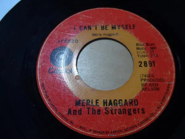 Merle Haggard And The Strangers (5) : Sidewalks Of Chicago / I Can't Be Myself (7", Single)