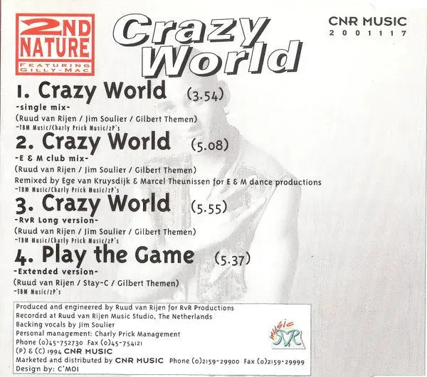 2nd Nature (2) : Crazy World (CD, Maxi)