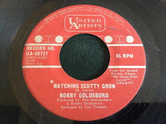 Bobby Goldsboro : Watching Scotty Grow / Water Color Days (7", Single)