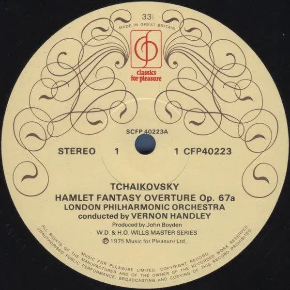 Pyotr Ilyich Tchaikovsky - London Philharmonic Orchestra Conducted By Vernon Handley : Francesca Da Rimini / Hamlet (LP, Album)