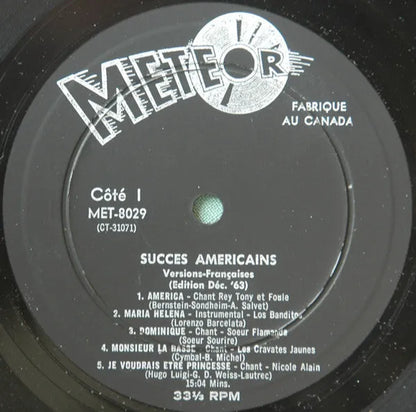 Various : Succès Américains, Versions Françaises, Vol.1 (LP, Mono)