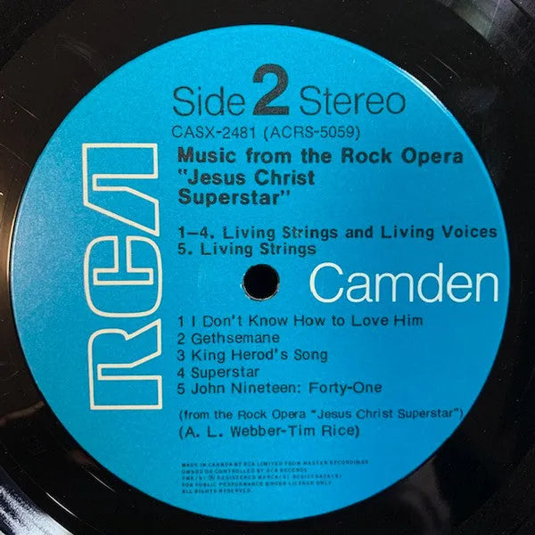 Living Strings And Living Voices : Music From The Rock Opera Jesus Christ Superstar (LP)