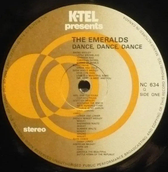 The Emeralds (10) : Dance Dance Dance With The Emeralds (LP, Album)