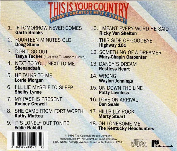 Various : This Is Your Country: Today's Greatest Hits & Stars (CD, Comp, Club)