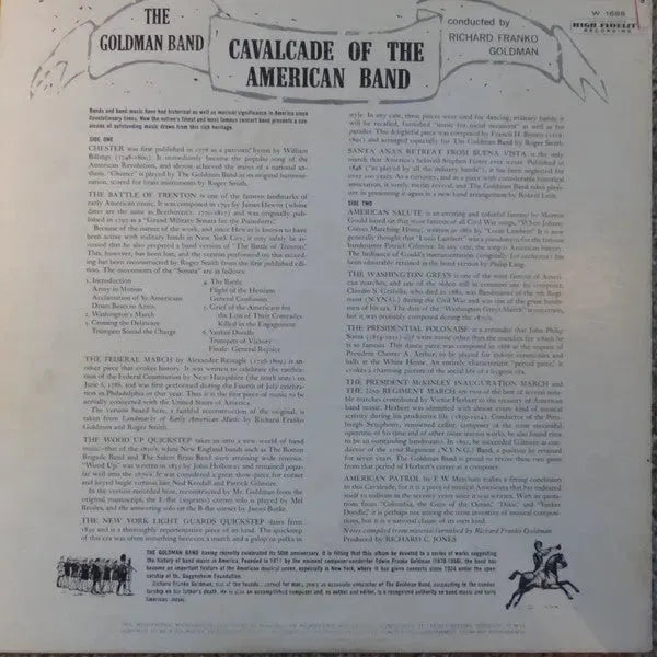 Richard Franko Goldman , Conducting The Goldman Band : Cavalcade Of The American Band (LP)