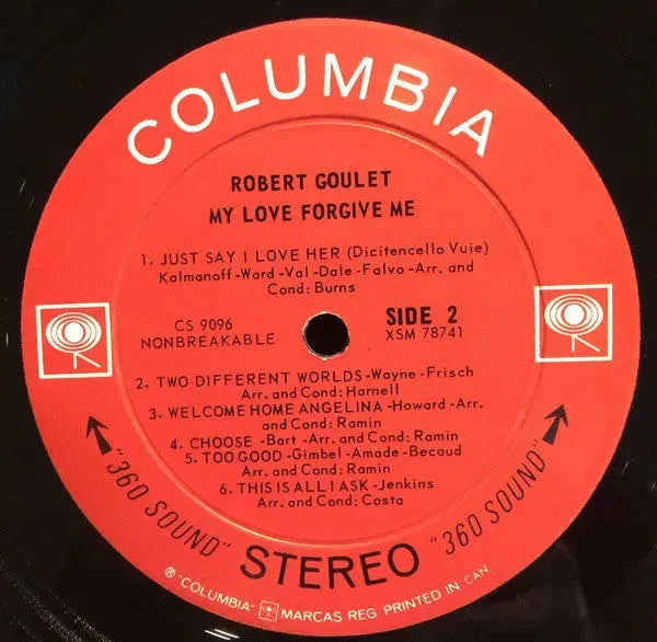 Robert Goulet : My Love Forgive Me (LP, Album)