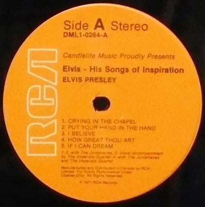 Elvis Presley : Elvis - His Songs Of Inspiration (LP, Comp)