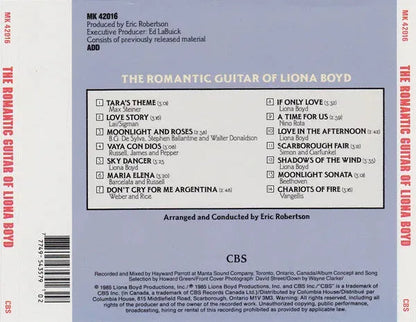 Liona Boyd : The Romantic Guitar Of Liona Boyd (CD, Album, Club, RE)