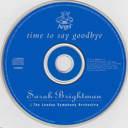 Sarah Brightman & London Symphony Orchestra : Time To Say Goodbye (CD, Album, Club)