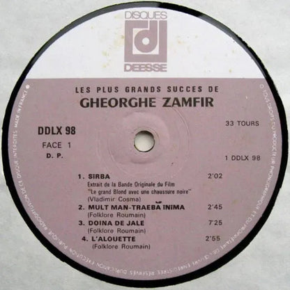 Gheorghe Zamfir : Les Plus Grands Succès De Gheorghe Zamfir (LP, Comp, Gat)