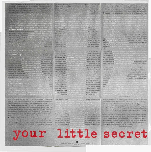 Melissa Etheridge : Your Little Secret (CD, Album, Club)