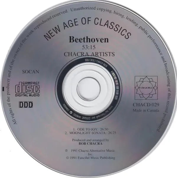 Chacra Artists : Beethoven With Ocean Sounds (CD)