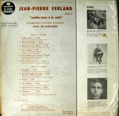 Jean-Pierre Ferland : Rendez-Vous À La Coda - Vol. 1 (LP, Album, Mono)