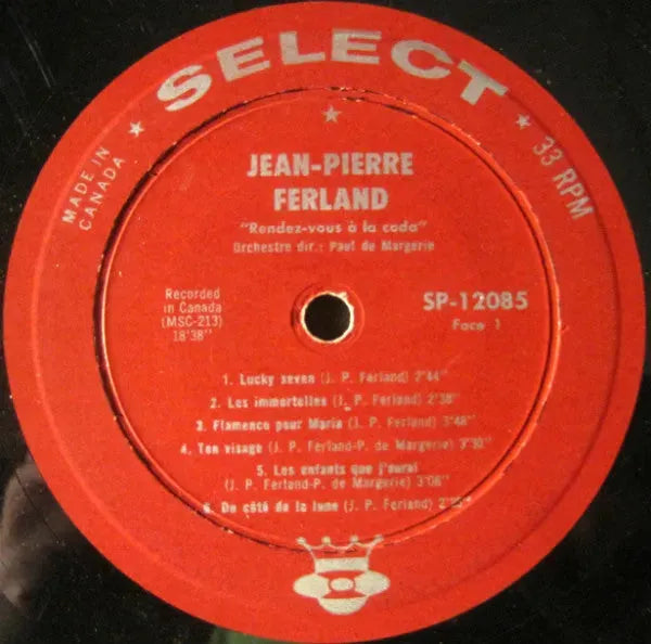 Jean-Pierre Ferland : Rendez-Vous À La Coda - Vol. 1 (LP, Album, Mono)