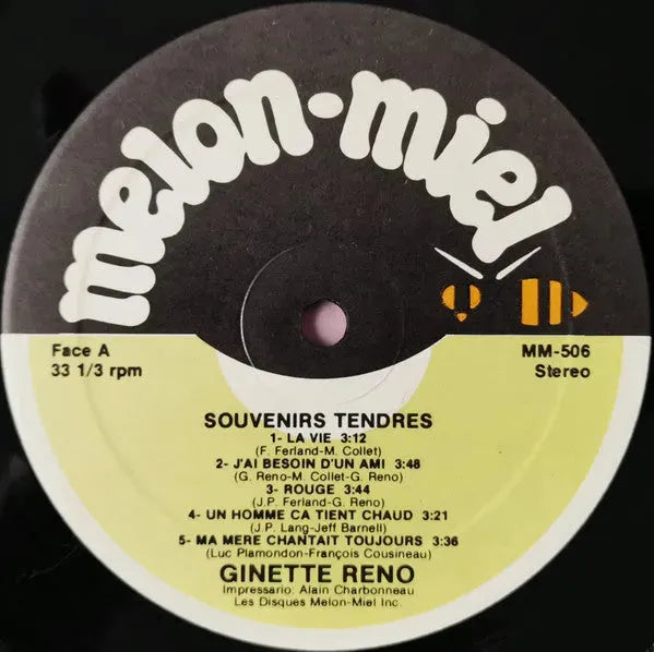 Ginette Reno : Souvenirs Tendres (LP, Comp)