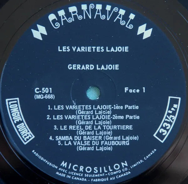 Gerard Lajoie : Les Variétés Lajoie (LP, Mono)