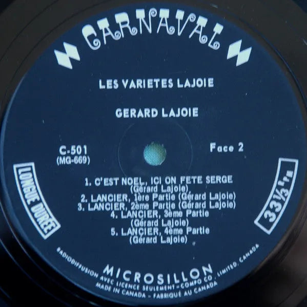 Gerard Lajoie : Les Variétés Lajoie (LP, Mono)