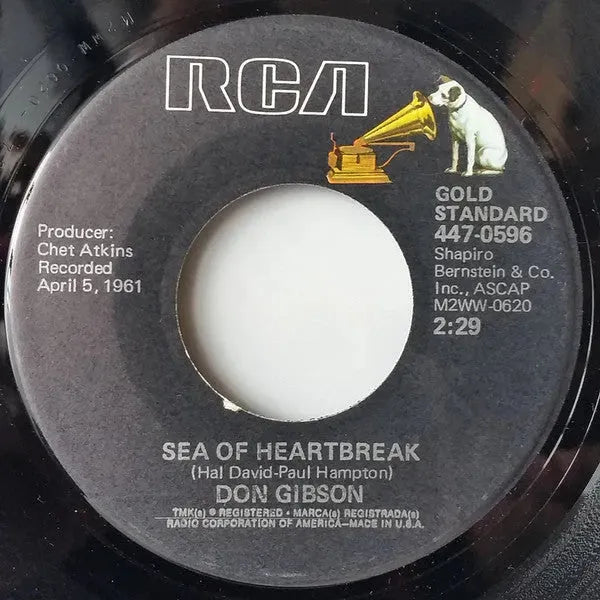 Don Gibson : Sea Of Heartbreak / Lonesome Number One (7", RE)