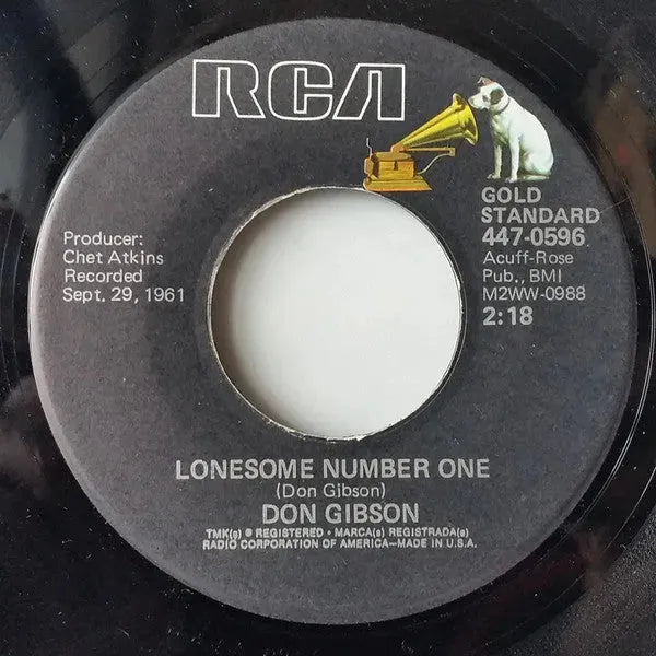 Don Gibson : Sea Of Heartbreak / Lonesome Number One (7", RE)