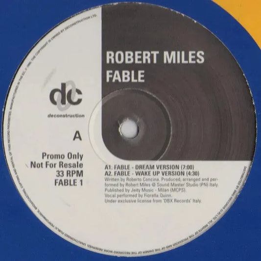 Robert Miles : Fable (12", Promo)