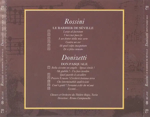 Gioacchino Rossini / Gaetano Donizetti : Le Barbier De Séville / Don Pasquale (CD, Comp)