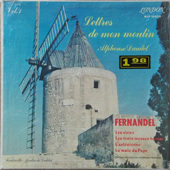 Alphonse Daudet / Fernandel : Lettres De Mon Moulin (Vol.1) (LP, Mono)