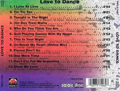 The Countdown Dance Masters : Love To Dance (CD, Comp)