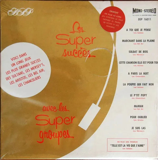 Various : Les Super Succès Avec Les Super Groupes (LP, Comp + 7", Single)