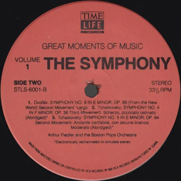 Arthur Fiedler And Boston Pops Orchestra : Great Moments Of Music:  Volume 1, The Symphony (LP, Comp)