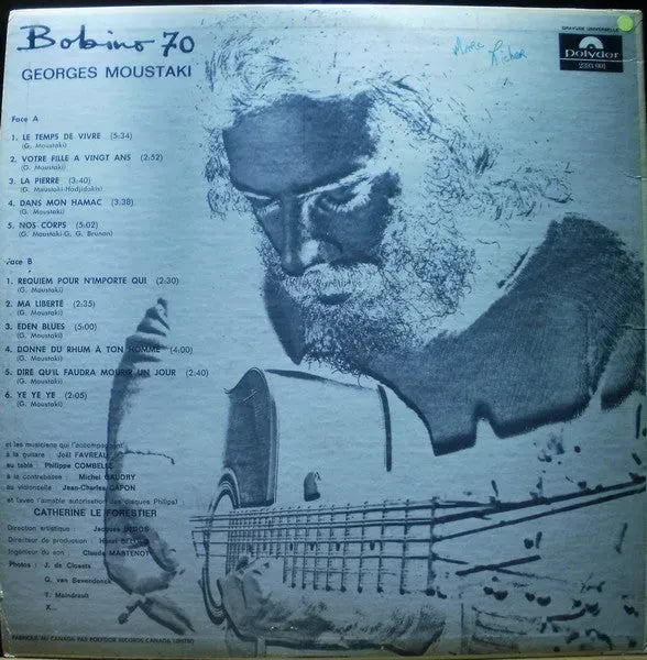 Georges Moustaki : Bobino 70 (LP, Album)