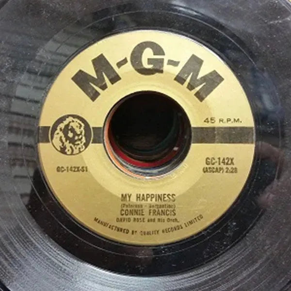 Connie Francis : My Happiness / Lipstick On Your Collar (7", Single)