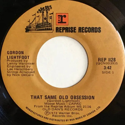 Gordon Lightfoot : That Same Old Obsession (7", Single)