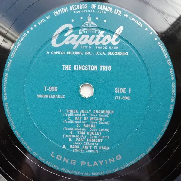 Kingston Trio : The Kingston Trio (LP, Album, Mono)