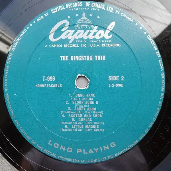 Kingston Trio : The Kingston Trio (LP, Album, Mono)